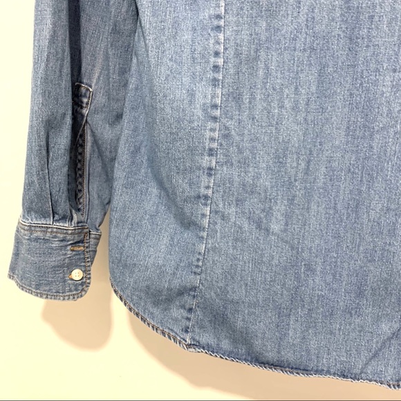 J.Crew Cotton Denim Button-Up Shirt Size S - Picture 6 of 10